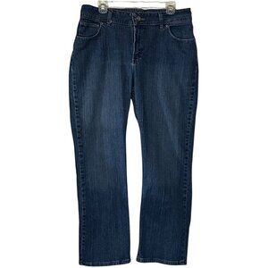 Women's Riders Lee Straight Leg Denim High-Rise Jeans Cotton Blend Size 16P